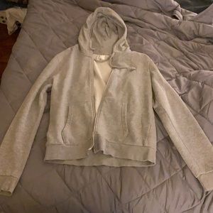 Women’s gray zip up hoodie